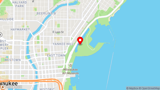 Google Map of 1010 N Lincoln Memorial Dr, Milwaukee, WI 53202