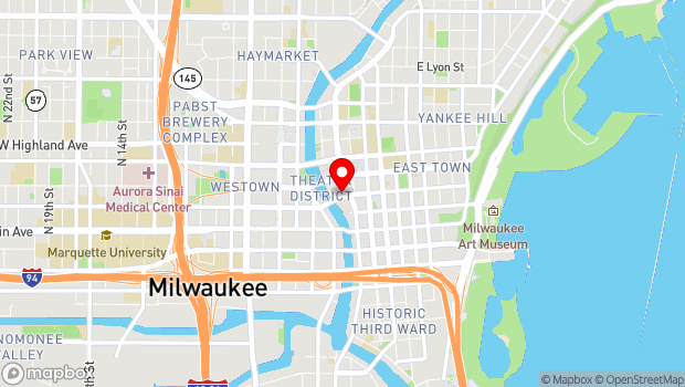 Google Map of 144 E. Wells Street, Milwaukee, WI 53202