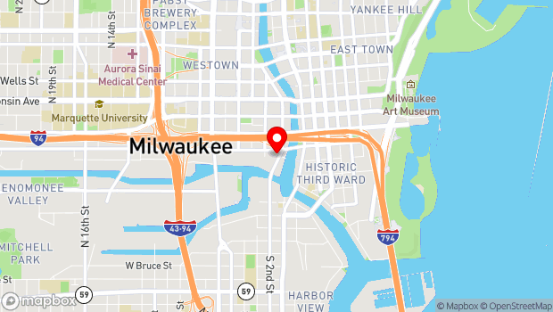 Google Map of 315 N. Plankington Ave, Milwaukee, WI 53203