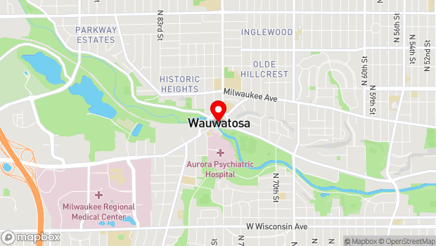 Google Map of State Street & Harwood Avenue, Wauwatosa, WI 53213